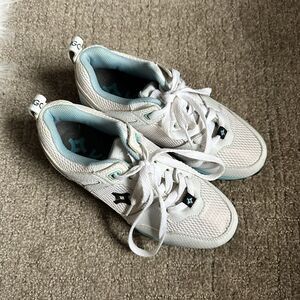 Kikkor Retro Runner Golf Shoes White Blue Soft Spike Women's Size 7.5